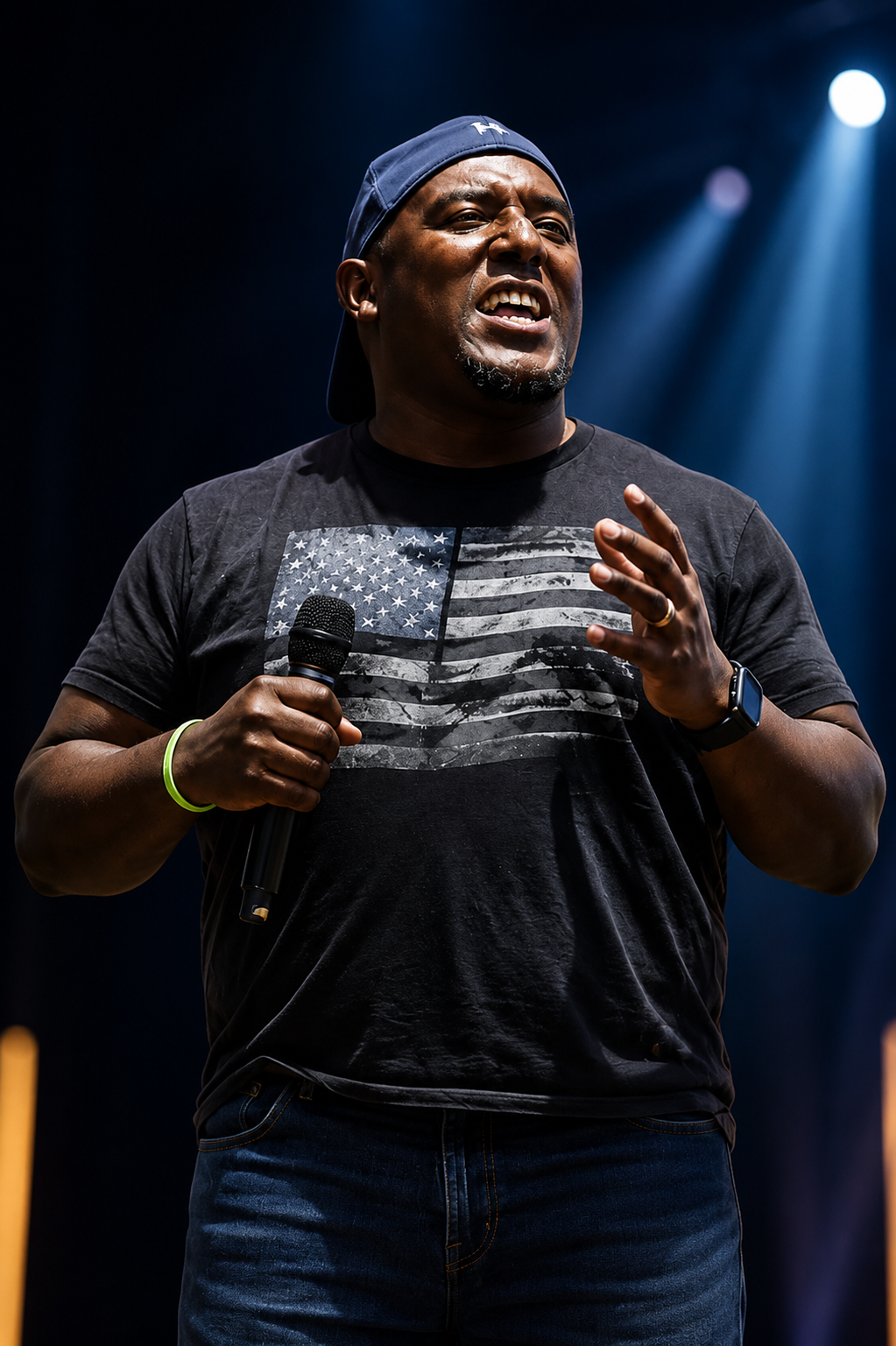 Harvie Herrington speaking on stage